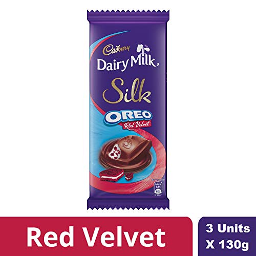 Image of Cadbury Bournville Rich Cocoa Dark Chocolate Bar, 80 gm (Pack of 5) & Cadbury Dairy Milk Silk Oreo Red Velvet, 130g - Pack of 3