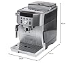 De'Longhi Magnifica S Smart ECAM250.​31.​SB, Machine à Café Automatique avec Mousseur à Lait, Taille Compacte Machine Grain à Tasse, Mousseur à Lait Manuel, 4 Recettes en Une Touche, Argent Noir