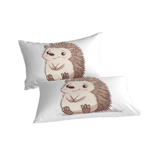 Housse de couette hérisson anti-plis en microfibre douce 140x200 - 3