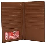 Marshal Leather Bifold Credit Card Holder #1529CF Tan