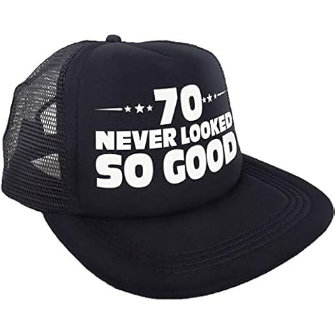 “70 Never Looked So Good” Hat - Happy 70th Birthday Party Supplies, Ideas and Decorations - Funny Birthday Cover