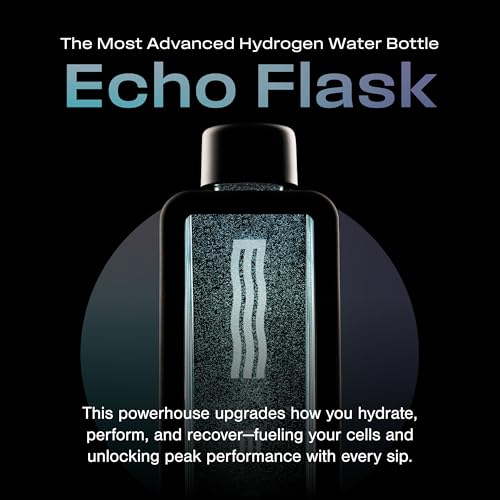 Echo Flask Hydrogen Water Bottle - Active Hydration Solution with Water Intake Tracking & LCD Touch Screen - Compact & Convenient - Transparent Hydrogen Flask - 12 oz - Image 3