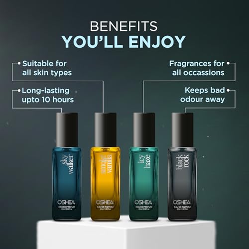 Image of Oshea EDP Perfume Combo for Men (20ml Each) | Long Lasting Fragrance with Fruity, Vanilla, Floral & Woody Notes | Up to 20% Perfume Oil Concentration | Ideal for Every Moment | Premium Gift for Him