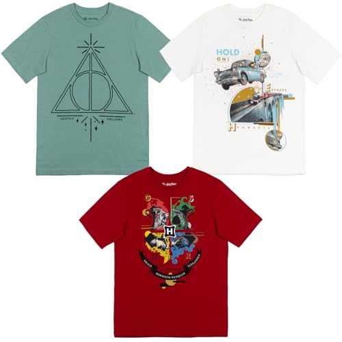 Harry Potter 3 Pack T-Shirts Little Kid to Big Kid