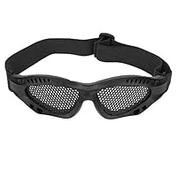 Ever Airsoft-Schutzbrille aus Netzstoff, CS-Spielbrille, Augenschutz, Airsoft, Metall-Mesh, mit verstellbarem Gurt (schwarz)
