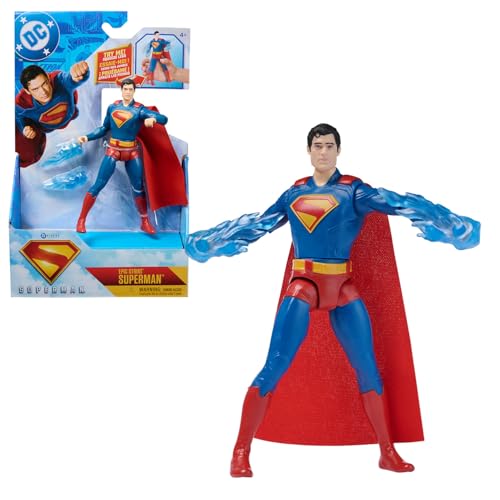 DC Comics, SUPERMAN, Superman, Personaggio Azione Speciale, in Scala 15 cm, Stile Fedele al Film, Include 2 Accessori, Giocattoli per Bambini e Bambine, 4+ Anni