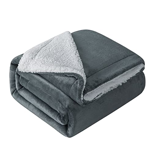 Mixibaby Hochwertige Wohndecken Kuscheldecken, extra Dicke warm Sofadecke/Couchdecke, Größe:150 cm x 200 cm, Farbe:Antrazit