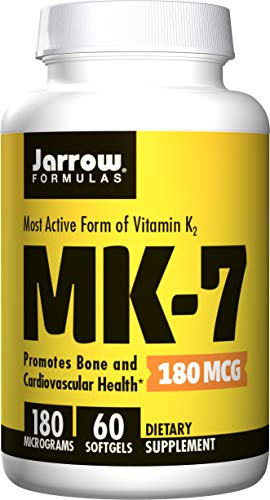 Jarrow Formulas MK-7 Bone and Cardiovascular Health 180 mcg, 60 Softgels