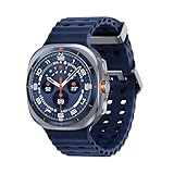 Samsung Galaxy Watch Ultra (2025), AI Smart Watch, cinturino marino, cassa in titanio, design cuscino, pulsante rapido, 47 mm, LTE, blu titanio, 3 anni di garanzia estesa Samsung (versione UK)