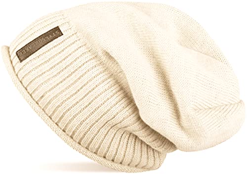 styleBREAKER Unisex Feinstrick Beanie Mütze mit weichem Fleece...