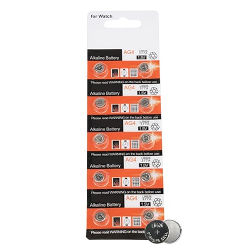 Pilas de botón de 1,55 V de larga duración, pilas redondas AG1 AG4 | Planas Monedas Baterías para Calculadoras, Cronómetros y Juguetes | Baterías 13 MAh/18 mAh Batería Compacta para Electrónicos