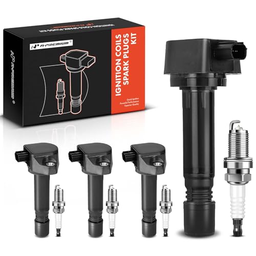 A-Premium Set of 4 Ignition Coil Pack and Iridium Spark Plugs Compatible with Honda Civic 2006-2011 L4 1.8L by A-Premium - Used condition - US$50.24