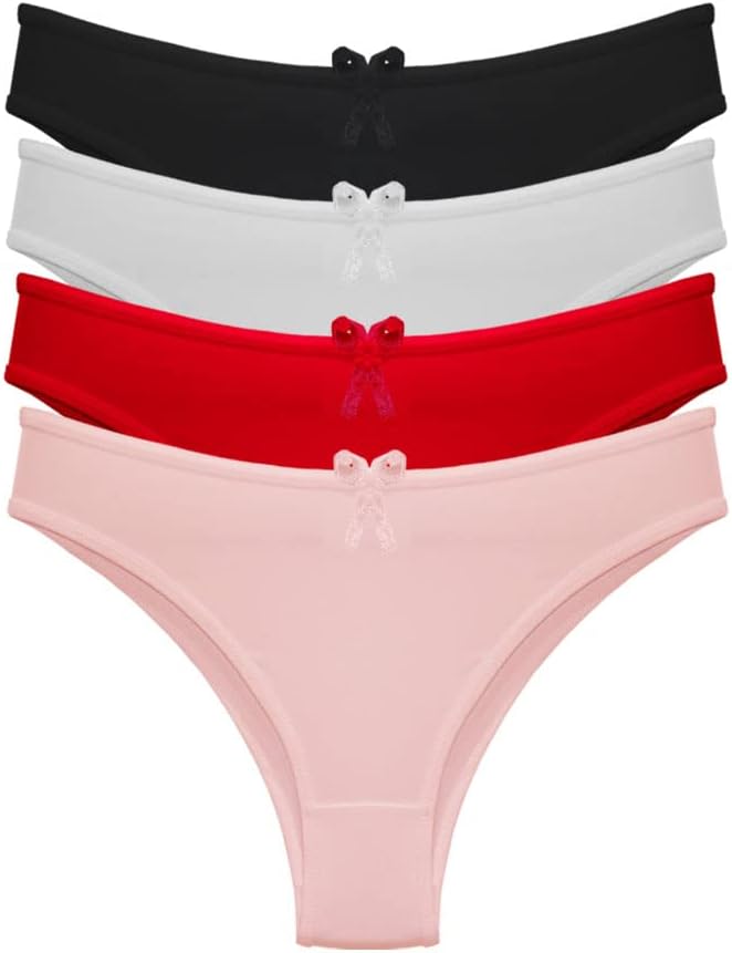 Kit com 4 Calcinhas Lingerie Tanga de Microfibra