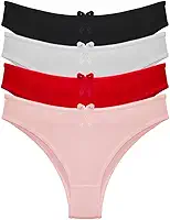 Kit com 4 Calcinhas Lingerie Tanga de Microfibra