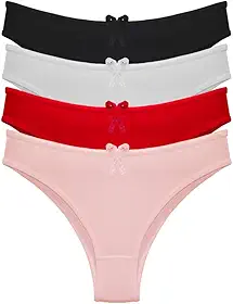 Kit com 4 Calcinhas Lingerie Tanga de Microfibra