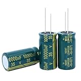 XUGERIP 5 PCS 35V 10000UF Electrolytic Capacitor, High Frequency Aluminum Electrolytic Capacitors for Refrigerator, TV, LCD Monitor