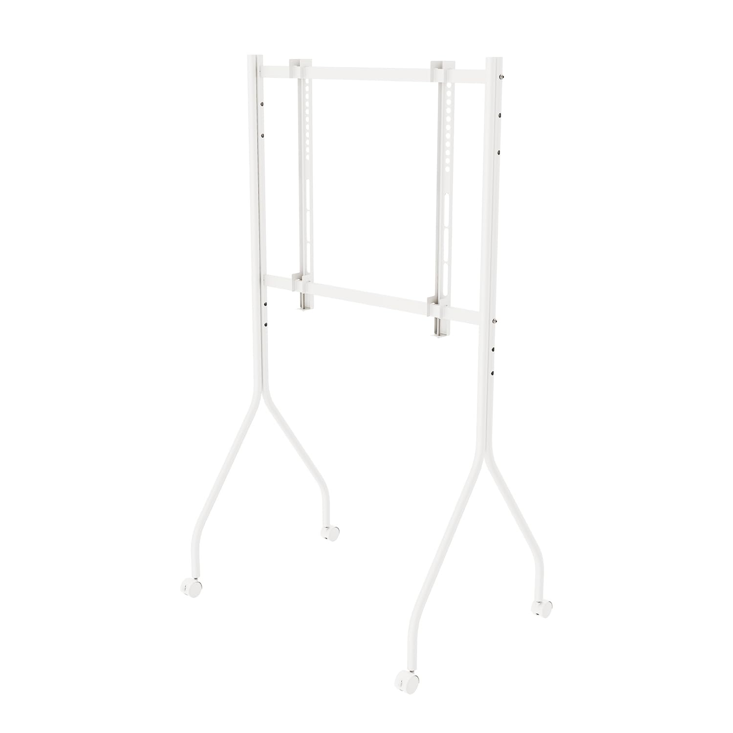 Soporte para TV con Ruedas Maclean, de 37 a 80 Pulgadas, VESA 600x400 (Blanco)