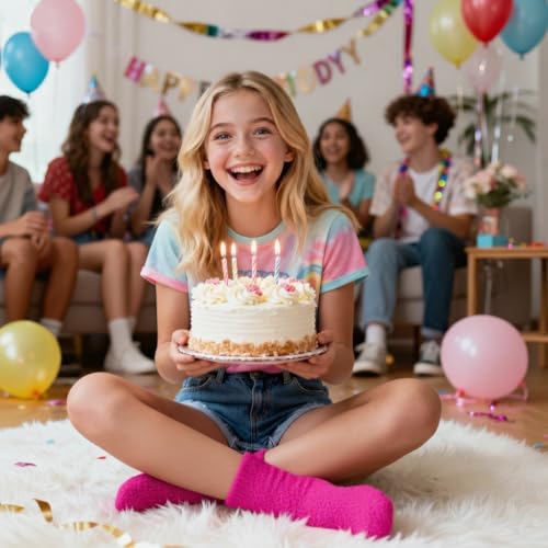 HAPPYPOP Birthday Gift Ideas for Girls - Sweet 13 16 Socks for Teens, Birthday Present for 13-16 Year Olds2