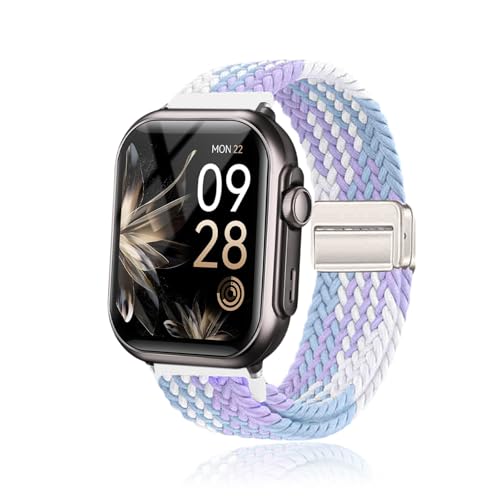 Correa de nylon para reloj RUXINGX G62 ajustable violeta miniatura 1