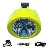 ACMENOVO LED Rechargeable Headlamp, Waterproof Flashlight Adjustable Headlight CREE 10000Lux Head Light 3000mAh Battery Lighting Portable Miner Cap Lamp for Hard Hat Hunting Fishing Mining