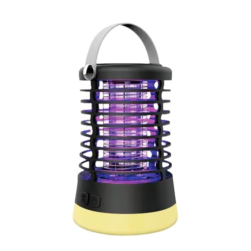 Mineup Lámpara Antimosquitos Electrico, Mata Mosquitos Electrico, UV Matamosquitos Mata, 2200mAh Recargable Luz Antimosquitos Interior, 3 Modos de luz, para Interior y Exterior Jardín o Salir Camping