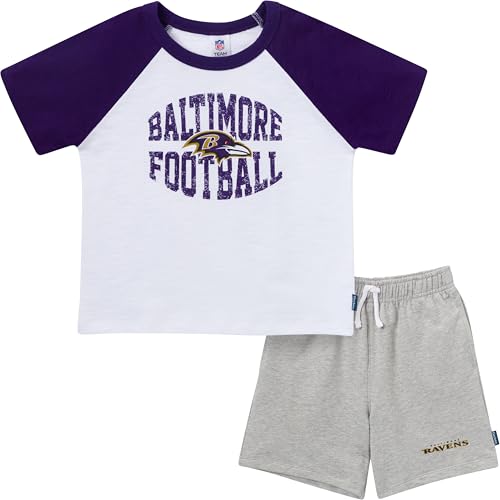 Image of Gerber NFL unisex-baby Nfl Team T-shirt and Shorts Set