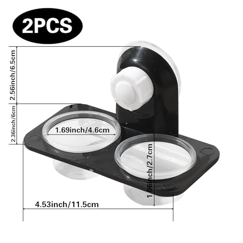 JVHLOV 2PCS Reptile Feeder, Reptilien Futternapf Saugnapf Plastik Wasser- und Futternapf, Anti-Flucht Eidechsen Futterschale, für Eidechse, Chamäleon, Skorpion, Gecko, Leguan