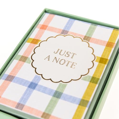 Image of Graphique Plaid Boxed Cards Set, Pack of 16, Blank Inside, All Occasion Greetings, 3.25 inch x 4.75 inch