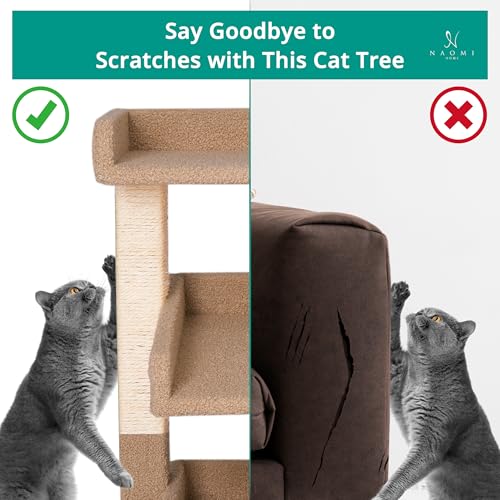 Torre para gato grande Naomi Home Nala con 3 plataformas miniatura 4