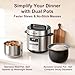 Fullwill Dual-Pot Electric Pressure Cooker 6+5QT(2025 Upgraded), 12-in-1 Multi-Cooker for Pressure Cooking, Soup, Yogurt, Stew, Rice