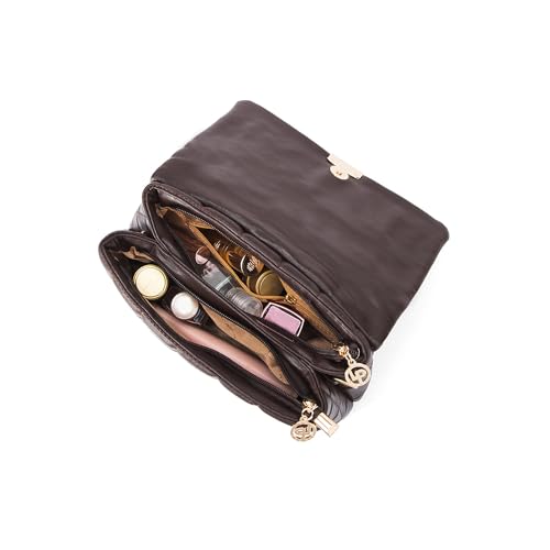 Image of Lino Perros Women Coloured Quilted Satchel Bag