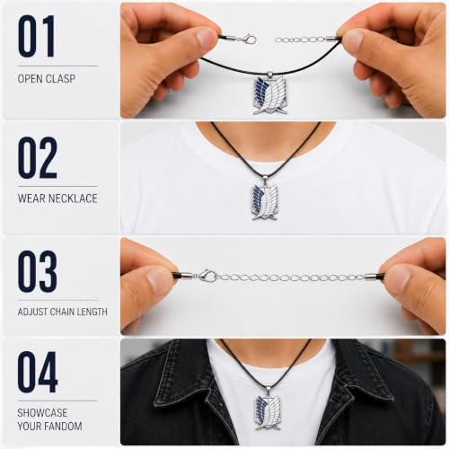 Street27 Anime Shingeki no Kyojin Necklace Blue - Image 6