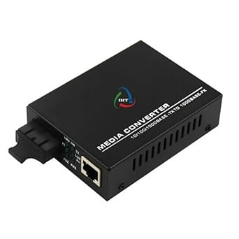 Media Converter/OTE (MC13G20) | Optical to Ethernet Converter | 10/100/1000Mbps RJ45 Port To 1000Base-FX Single-Mode DualFiber | SMSF up to 20 Kms - 1 Pair