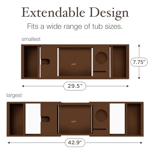 Bambusi-Bathtub-Tray-for-Tub-Brown-Bamboo-Bath-Tray-Expandable-Wooden-Bath-Caddy-Tray-with-Wine-Holder-Book-and-Tablet-Stand-Bathroom-Accessories-Tub-Table-Spa-Bath-Gifts-for-Women-and-Couples