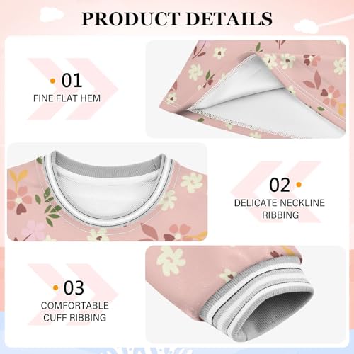 Small Flower Girls Dresses Long Sleeve Sweatshirt Dress for Girls Winter Toddler Casual A Line Dresses Size 2-8T3