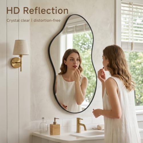 24"X40" Wall Mirror Irregular Mirror for Bathroom Bedroom & Entryway - Image 2