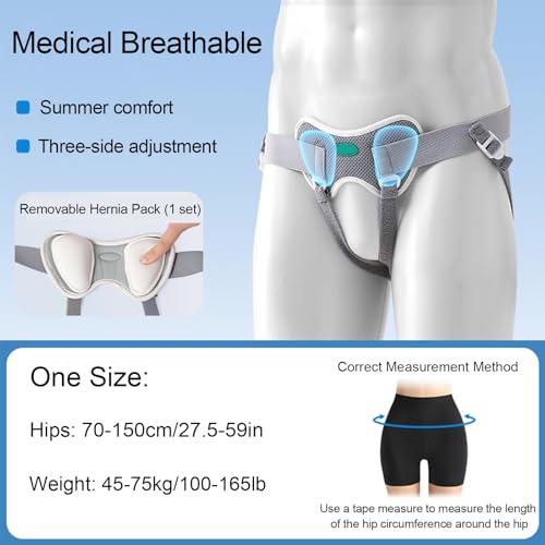Faja para Hernia Inguinal Unisex con 2 Almohadillas de Silicona miniatura 2