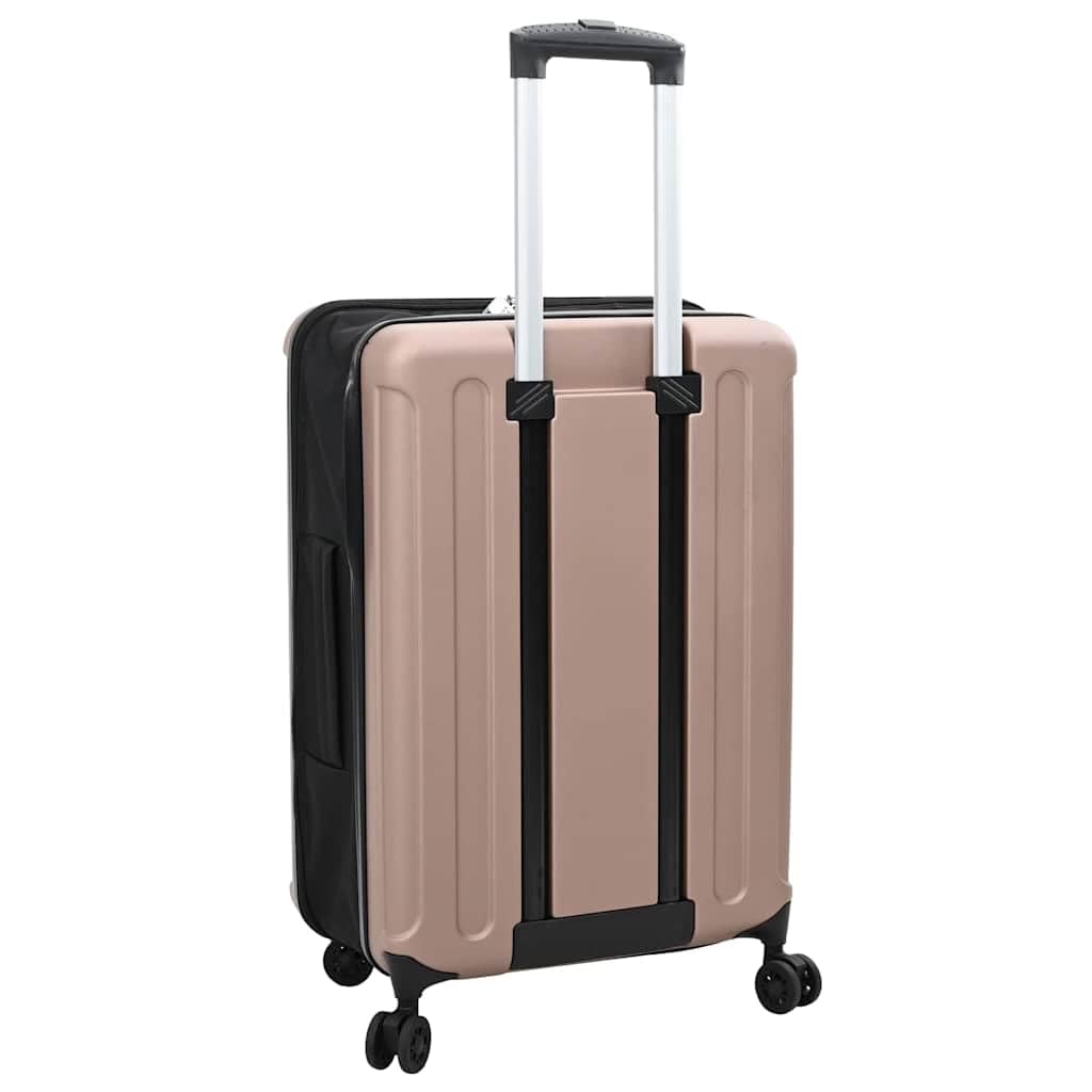 Torba podróżna z zamkiem czarna 34 x 23 x 55,5 cm ABS, różowe złoto, 24 Zoll, Nowoczesny