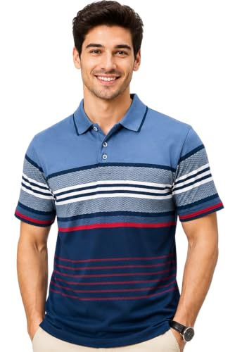 Image of SANE ORIGINALS Polo T-Shirt for Men with Pocket || Striped Polo for Men