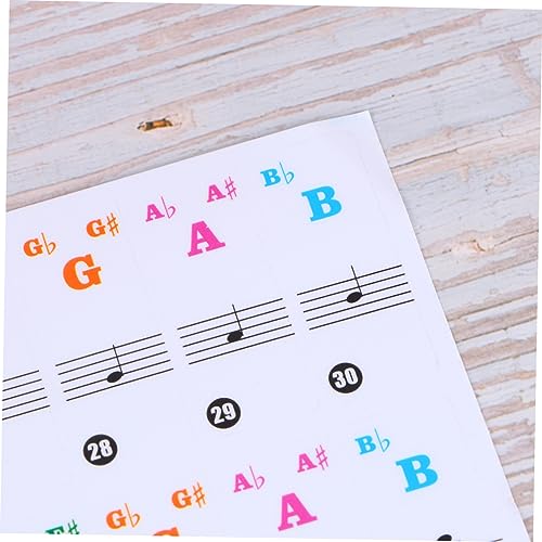 ifundom Beginner Organ Keyboard Stickers Piano Keyboard Accessories Clear Instructions