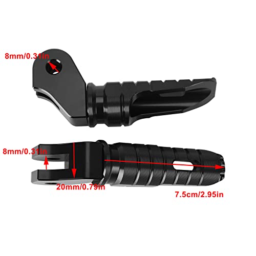 Areyourshop Front Footpegs Footrests Foot Peg For Bonneville T100 2016-2022, For Bonneville T120 2016-2022, For Gaokinmoto Gk1200 2021-2022 #TOP7