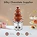 4 Tier Chocolate Fountain Machine, 170W Electric Chocolate Fondue Fountain Machine Large Capacity Stainless Steel Electric Melting Machine w/Pure Copper Motor for Cafes Hotels Juice Stores