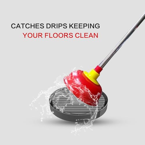 Image of 2PCS Plunger Tray Plunger Mat,Universal Toilet Plunger Holder Drip Tray Plunger Mat Air Drying Mat for Toilet Plunger Wicks Water from Plunger and Dries Quickly for Kitchens & Bathrooms