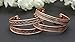 Crocon Exclusive Tibetan Copper Adjustable Bangle Bracelets Set of 4 Indian Pattern Unisex Yoga Jewelry Spiritual Gorgeous Collection Ideal Gift