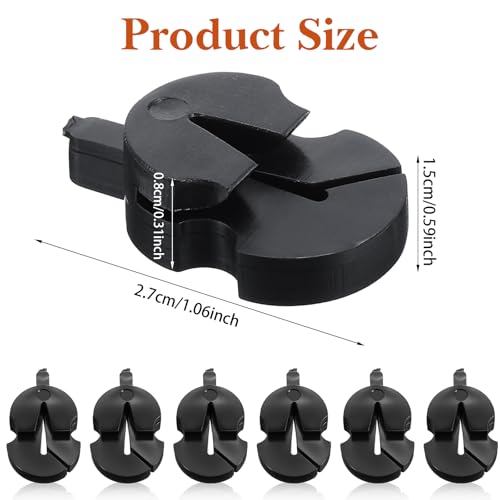 Elegaperma 6pcs Violin Mute Full Size, Violin Practice Mute, Viola Mute, Silicone Violin Mutes Small Viola Mutes for Violin Quiet Practice, Black(3 Size)