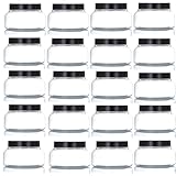 Zentriqlla 24 Pack 5 Oz Plastic Jars with Black Lids, BPA Free Clear Body Scrub Containers, Empty Round Samples Jars for Sugar Scrub, Lotion, Body Butter, Cream