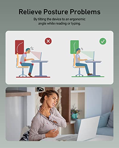 Ergounion 3 In 1 Silicone Laptop Stand For Desk - Keyboard Riser For Ergonomic Typing/Reading, 9"/24Cm Measurable Computer Keyboard Stand For Desk, Portable Pencil Case Holder - Macaron Green #TOP3