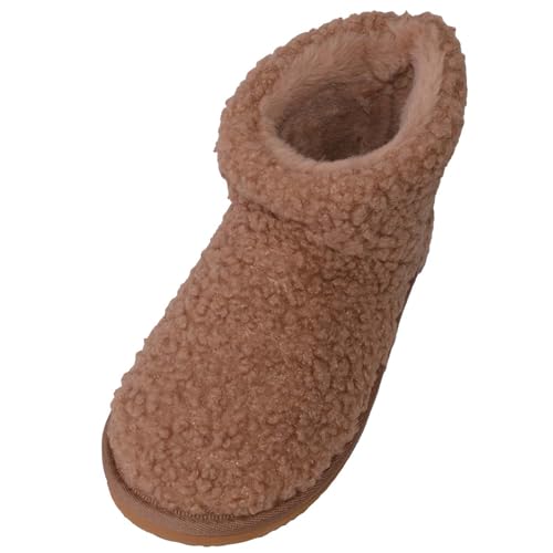 Chaussons en polaire pour femme ABSOLUTE FOOTWEAR marron clair taille 37