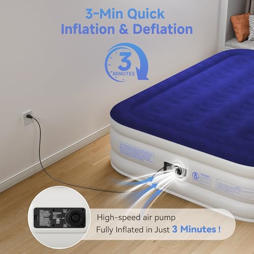 Sebor Air Mattress Queen with Built-in Pump 18