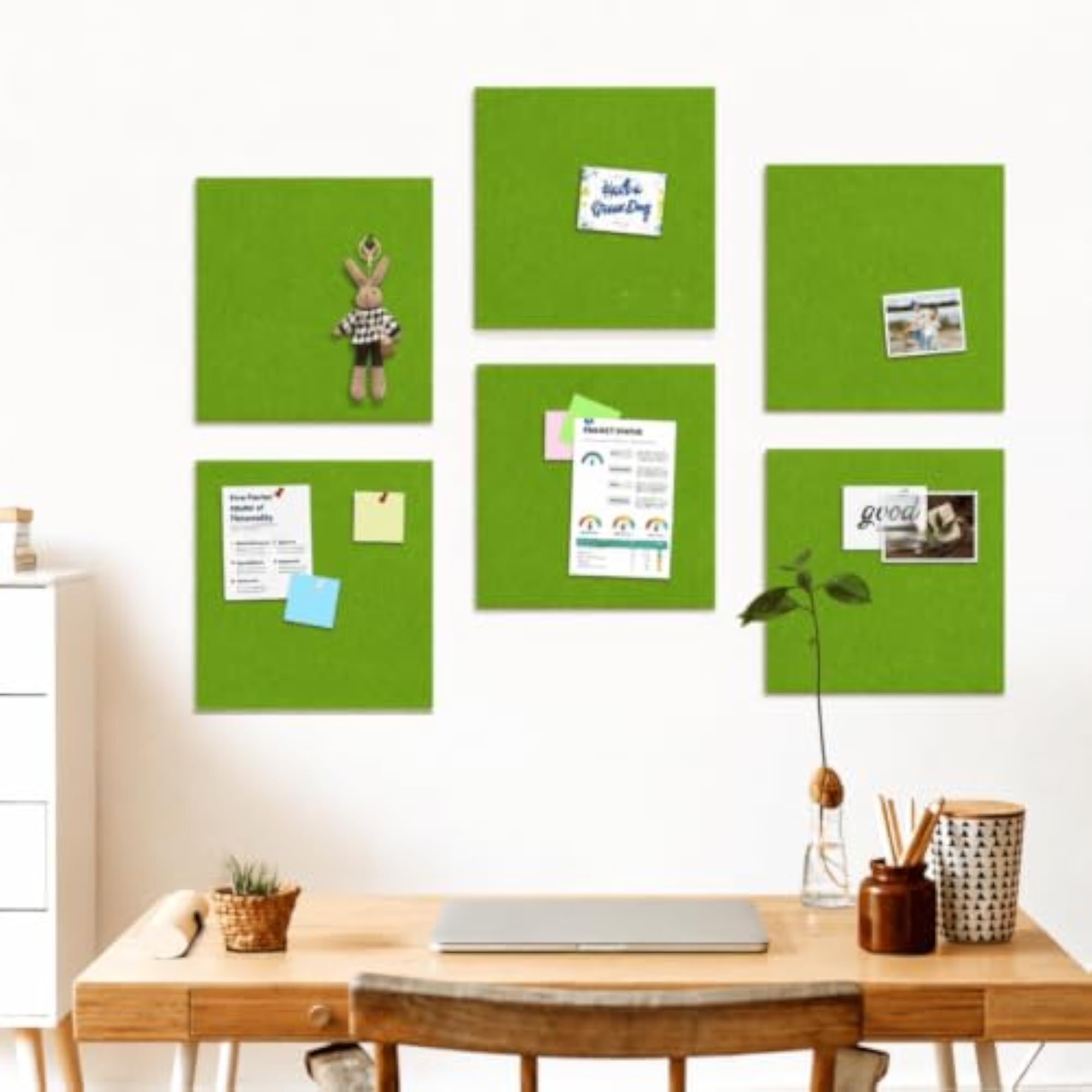Acoustic Wall Square Pinboard, Pack of 6